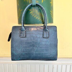 Tommy Hilfiger Vintage Y2K faux leather blue snake skin hand bag purse